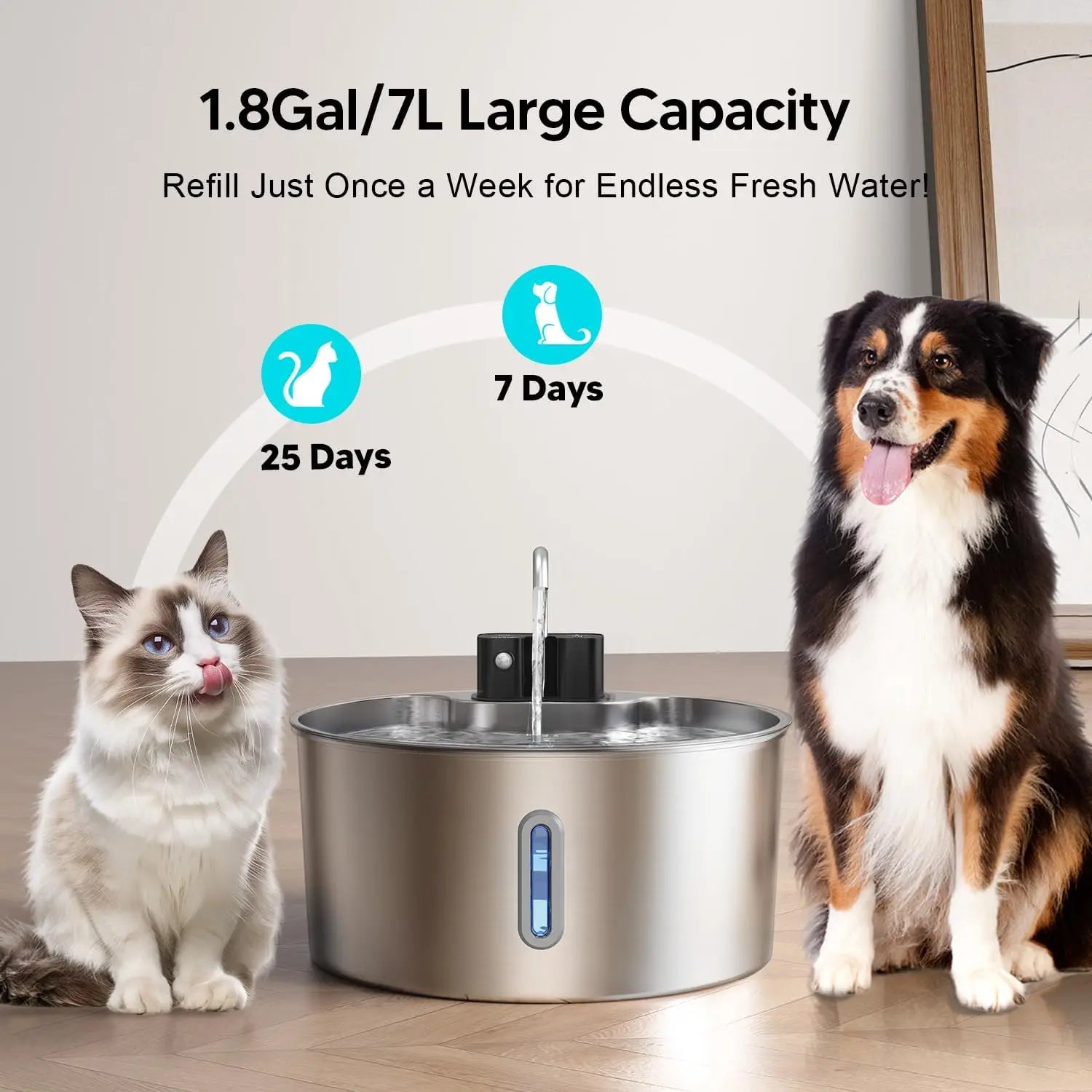 Kenny's AquaFlow 7L Cordless Dog Fountain